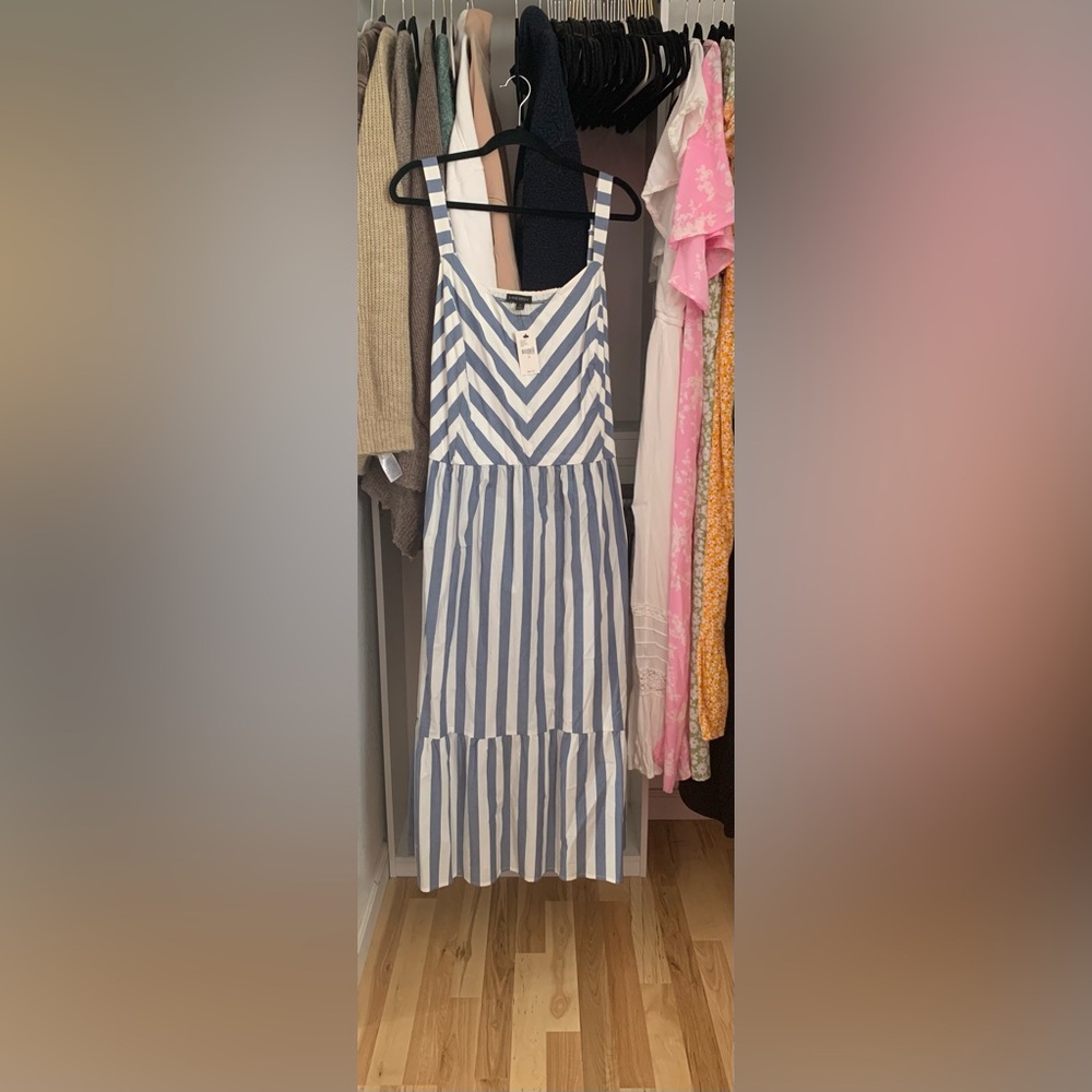 Lane Bryant Midi Striped Dress